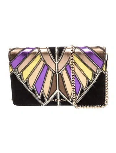 Pre-owned Givenchy Leather Minaudière In Black
