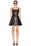Givenchy Mini Robe À Bretelles En Cuir In Black
