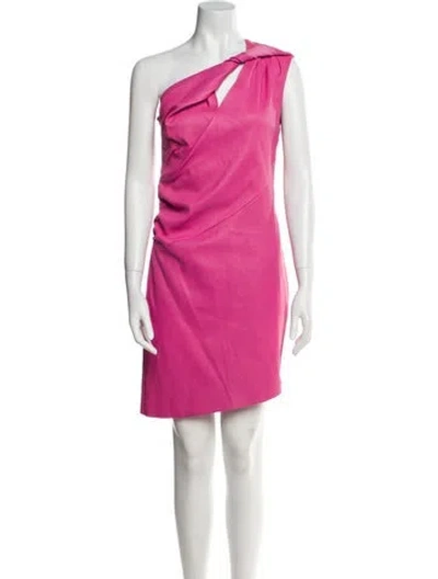 Pre-owned Givenchy Leather Mini Dress W/ Tags In Pink