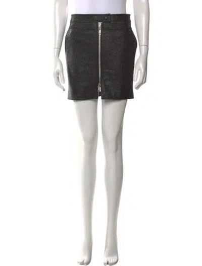Pre-owned Givenchy Leather Mini Skirt In Black