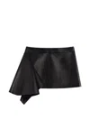 Givenchy Asymmetric Ruffled Mini Skirt In Black