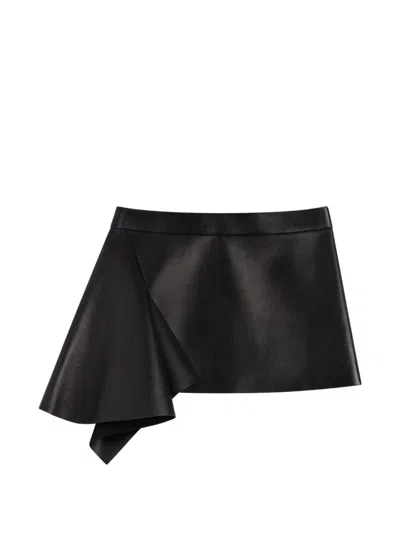 Givenchy Leather Mini Skirt In Black