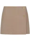 Givenchy Leather Mini Skirt In Neutrals