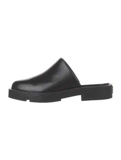 Pre-owned Givenchy Leather Mules In Black