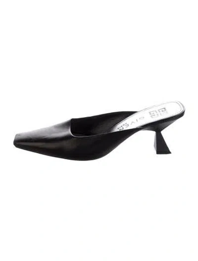 Pre-owned Givenchy Leather Mules In Black