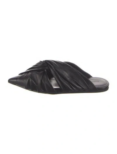 Pre-owned Givenchy Leather Mules In Black
