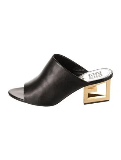 Pre-owned Givenchy Leather Mules In Black