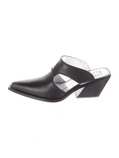 Pre-owned Givenchy Leather Mules In Black