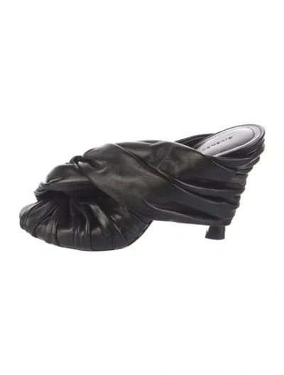 Pre-owned Givenchy Leather Mules In Black