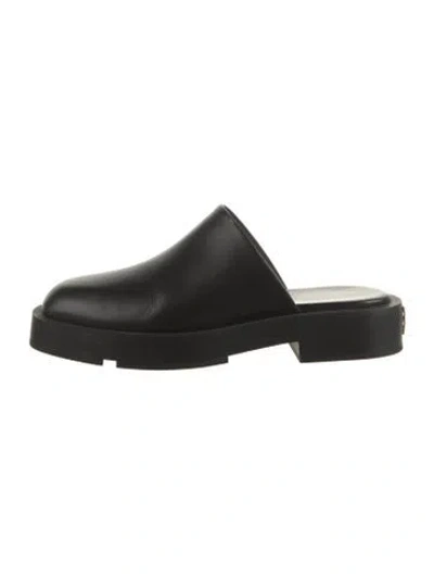 Pre-owned Givenchy Leather Mules In Black