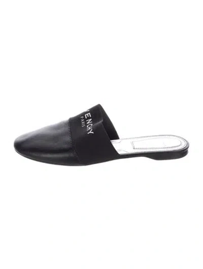 Pre-owned Givenchy Leather Mules In Black/blue