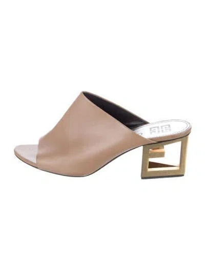 Pre-owned Givenchy Leather Mules In Blue