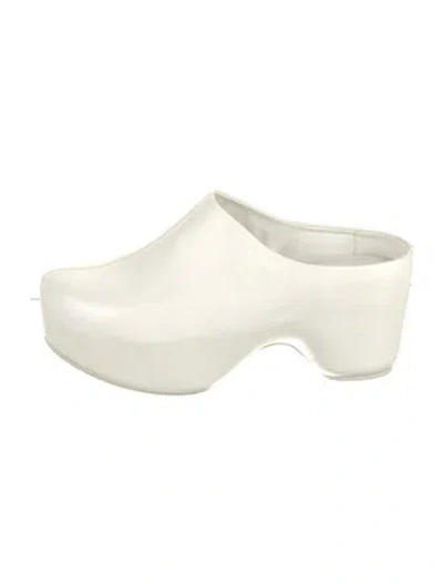 Pre-owned Givenchy Leather Mules In Neutral