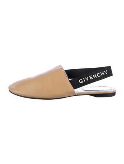 Pre-owned Givenchy Leather Mules In Neutrals