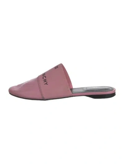 Pre-owned Givenchy Leather Mules In Pink