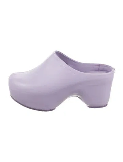 Pre-owned Givenchy Leather Mules In Purple