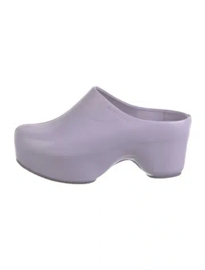 Pre-owned Givenchy Leather Mules In Purple
