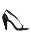 Givenchy Leather Naked Heeled Sandals 95 In Black