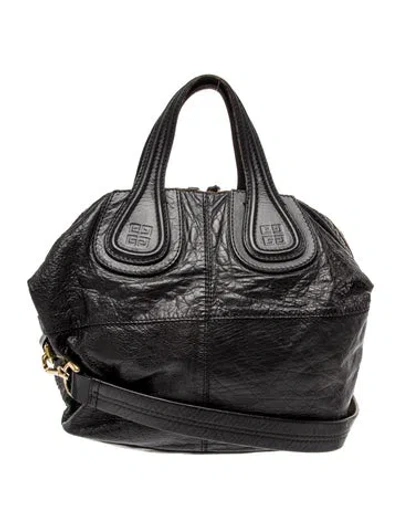Pre-owned Givenchy Leather Nightingale In Black