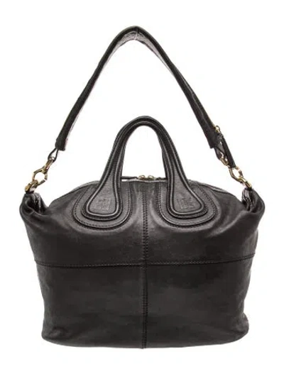 Pre-owned Givenchy Leather Nightingale Medium In Black