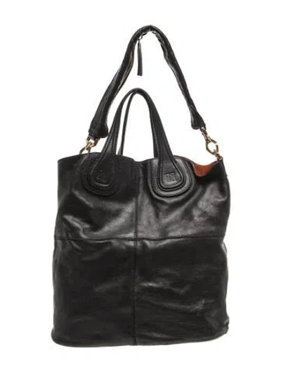 Pre-owned Givenchy Leather Nightingale W/ Strap Vintage In Black