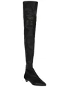 Givenchy Over-the-knee Kitten Heel Boot In Black