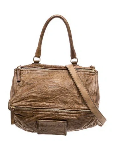 Pre-owned Givenchy Leather Pandora Bag In Brown