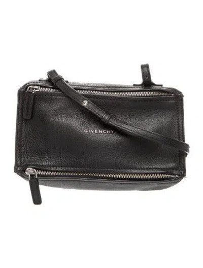 Pre-owned Givenchy Leather Pandora Bag Mini In Black