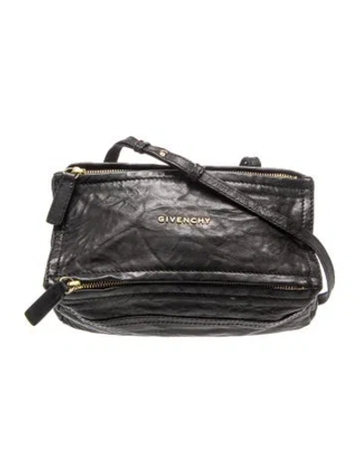 Pre-owned Givenchy Leather Pandora Bag Mini In Black