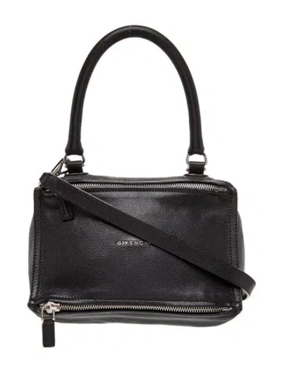 Pre-owned Givenchy Leather Pandora Bag Small In Black