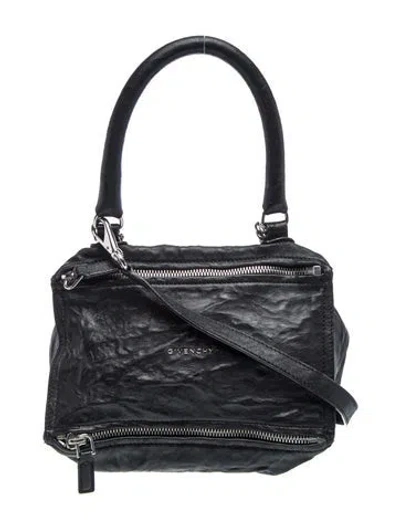 Pre-owned Givenchy Leather Pandora Bag Small In Black