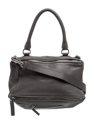 Pre-owned Givenchy Leather Pandora Handbag Medium In Black