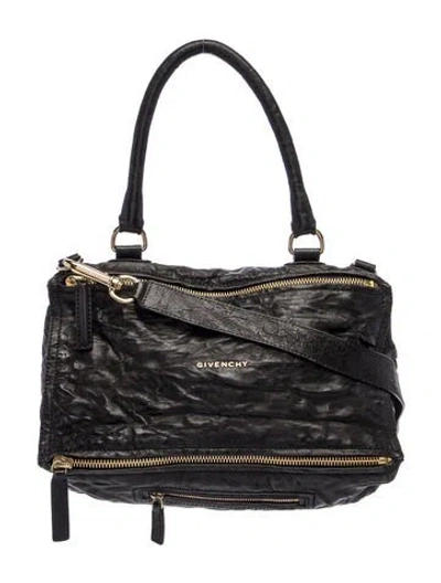 Pre-owned Givenchy Leather Pandora Large In Black