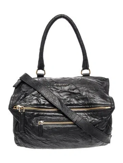 Pre-owned Givenchy Leather Pandora Medium In Black