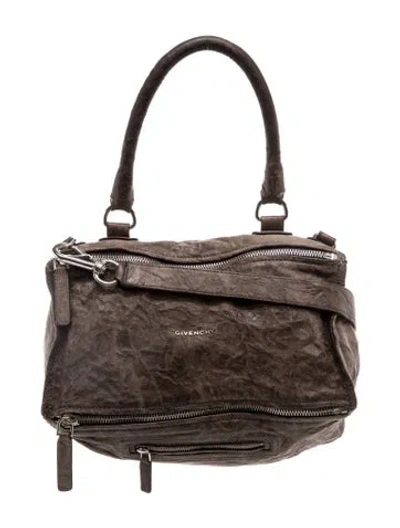 Pre-owned Givenchy Leather Pandora Medium In Brown