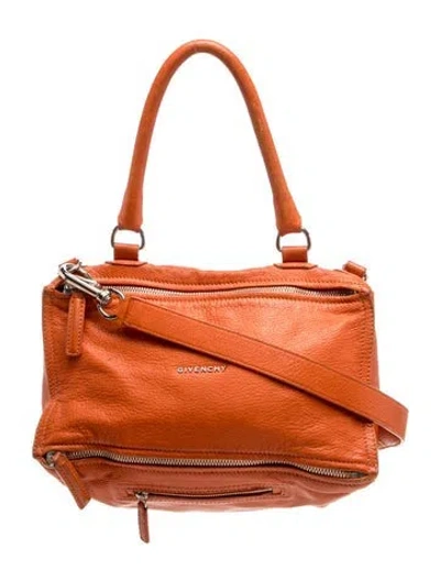 Pre-owned Givenchy Leather Pandora Medium In Brown