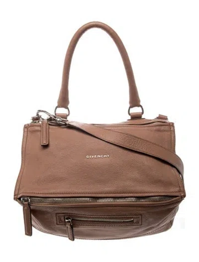 Pre-owned Givenchy Leather Pandora Medium In Brown