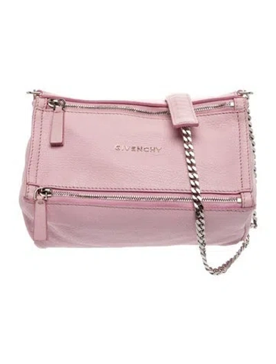 Pre-owned Givenchy Leather Pandora Mini In Pink