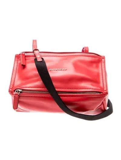 Pre-owned Givenchy Leather Pandora Mini In Red