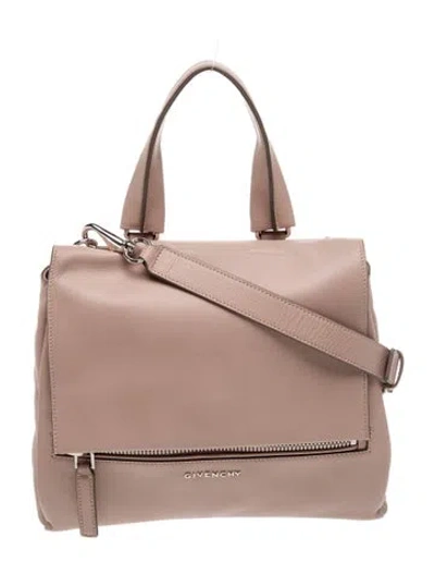 Pre-owned Givenchy Leather Pandora Pure In Neutral