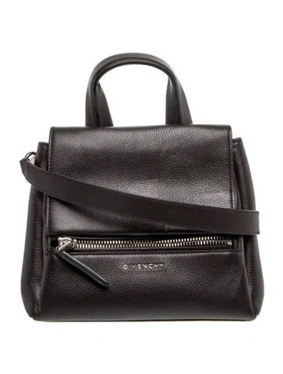 Pre-owned Givenchy Leather Pandora Small In Brown