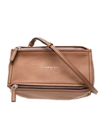 Pre-owned Givenchy Leather Pandora Small In Brown