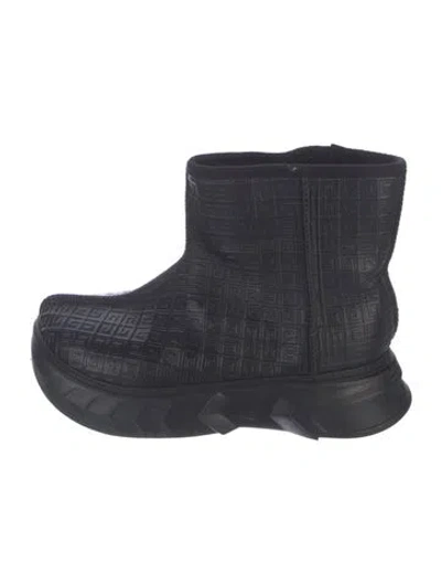 Pre-owned Givenchy Leather Patterned Boots In Black/blue