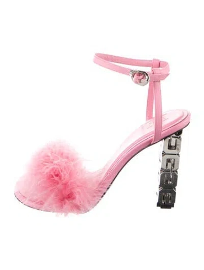 Pre-owned Givenchy Leather Patterned Sandals In Pink