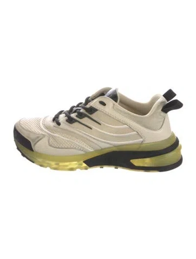 Pre-owned Givenchy Leather Patterned Sneakers In Neutral