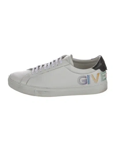Pre-owned Givenchy Leather Patterned Sneakers In White