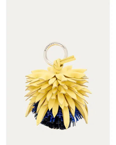 Givenchy Leather Petal Bag Charm In Blue/yellow