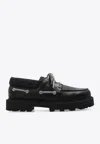 Givenchy Leather Platform Loafers In Black