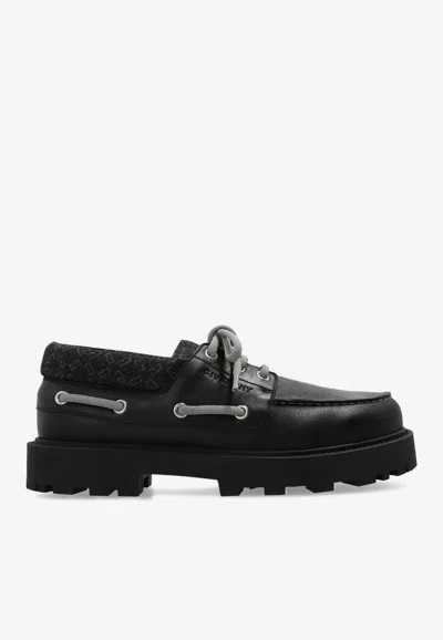 Givenchy Leather Platform Loafers In Black