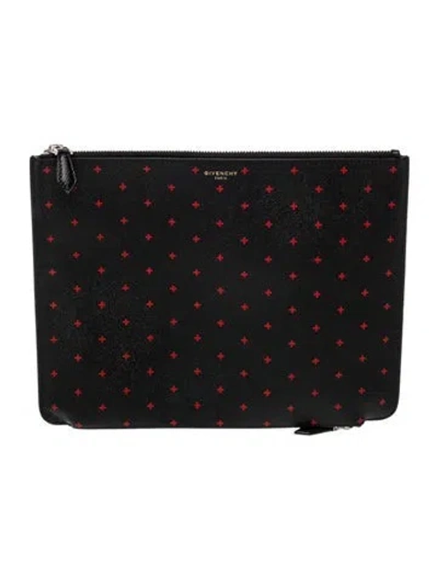 Pre-owned Givenchy Leather Portfolio In Black